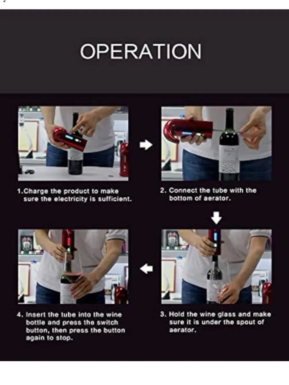 Wine Aerator Electric New in box with no tags